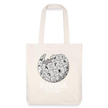 Papapedia wikpedia papa papa cadeau nouveau papa - Tote bag épais recyclé Stanley/Stella - blanc cassé - Devant