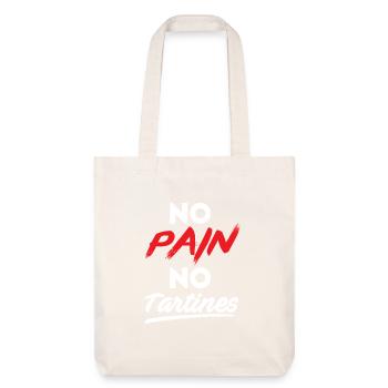 No pain no tartines - Tote bag épais recyclé Stanley/Stella - blanc cassé - Devant