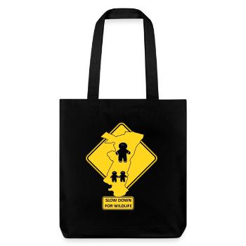 Alsace Slow Down Wildlife - Stanley/Stella Heavyweight Recycled Tote Bag - black - Front