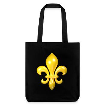Yellow Fleur de Lys - Stanley/Stella Heavyweight Recycled Tote Bag - black - Front