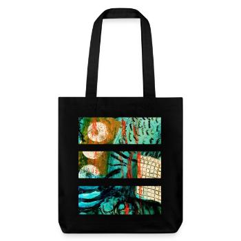 Paysage abstrait aux couleurs vives - Tote bag épais recyclé Stanley/Stella - noir - Devant