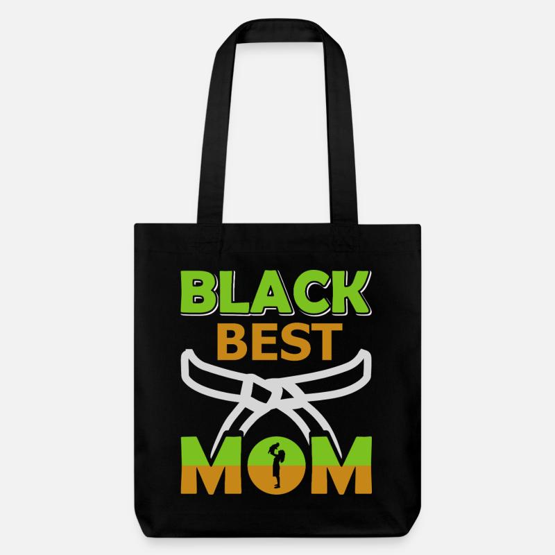 Schwarzes Bestes Mama-Shirt Stolze Mutter Geschenk - Stanley/Stella recycelter Heavyweight Stoffbeutel - Schwarz