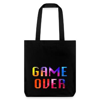 Game Over Schriftzug - Stanley/Stella recycelter Heavyweight Stoffbeutel - Schwarz - Vorne