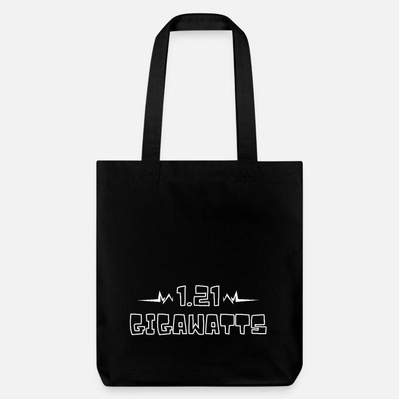 1.21 gigawatts. Back to the future. Time machine - Stanley/Stella Heavyweight Recycled Tote Bag - black