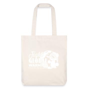 Earth Day Fight Global Warming - Stanley/Stella Heavyweight Recycled Tote Bag - natural white - Front