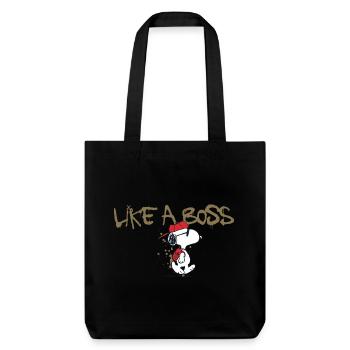 Peanuts Snoopy Like A Boss - Stanley/Stella Heavyweight Recycled Tote Bag - black - Front
