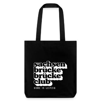 Sachsen Brücke Brücke Club All black - Stanley/Stella recycelter Heavyweight Stoffbeutel - Schwarz - Vorne