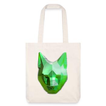 Chat Cristal Vert - Tote bag épais recyclé Stanley/Stella - blanc cassé - Devant