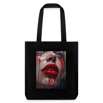 Woman's red lips - Stanley/Stella Heavyweight Recycled Tote Bag - black - Front