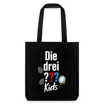 Die Drei ??? Kids Logo und Gadgets - Stanley/Stella recycelter Heavyweight Stoffbeutel - Schwarz - Vorne
