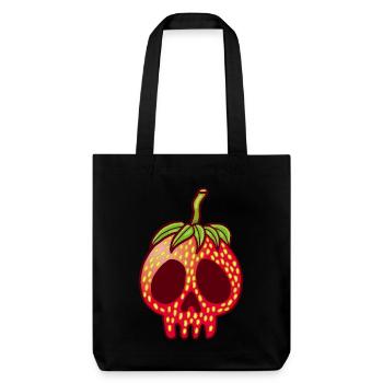 Crâne de fraise - Tote bag épais recyclé Stanley/Stella - noir - Devant