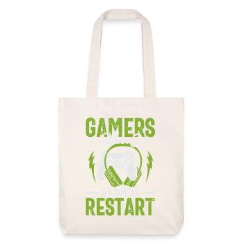 Gamer Geist: Never Quit Restart Geschenk - Stanley/Stella recycelter Heavyweight Stoffbeutel - Naturweiß - Vorne