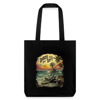 Inside dead but happy - Stanley/Stella Heavyweight Recycled Tote Bag - black - Front