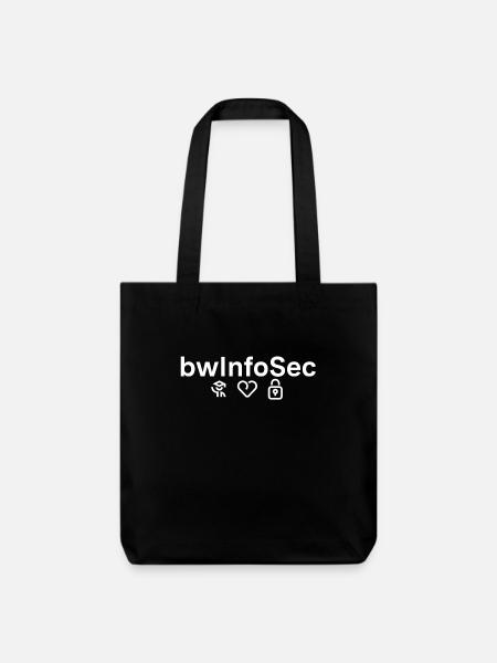 bwInfoSec - Education loves Edition -white - Stanley/Stella recycelter Heavyweight Stoffbeutel - Schwarz