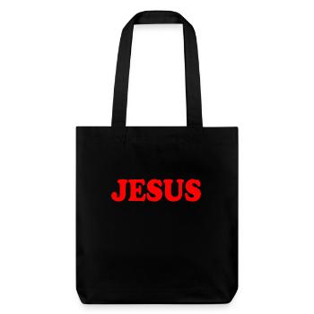 Jesus - Tote bag épais recyclé Stanley/Stella - noir - Devant