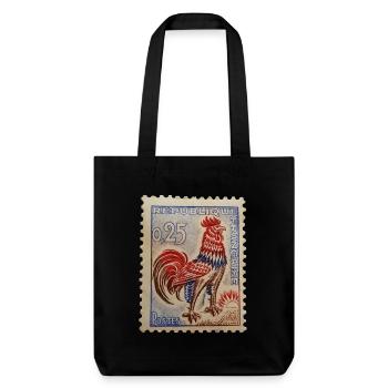 timbre français - Tote bag épais recyclé Stanley/Stella - noir - Devant