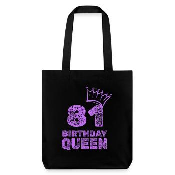 Birthday 81 - Stanley/Stella Heavyweight Recycled Tote Bag - black - Front