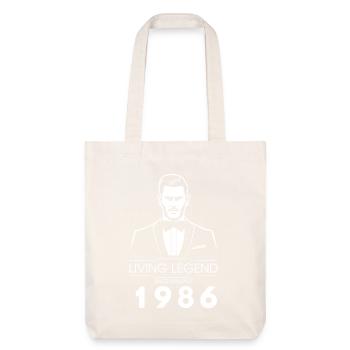 40th Birthday Living Legend (GENT) since 01/1986 - Stanley/Stella Heavyweight Recycled Tote Bag - natural white - Front