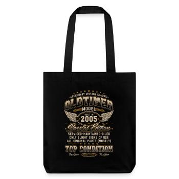 Oldtimer Baujahr 2005 Jahrgang Geburtstag Geschenk - Stanley/Stella recycelter Heavyweight Stoffbeutel - Schwarz - Vorne