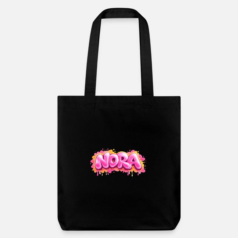 NORA GRAFFITI NAME FOR PERFECT GIFT PRINTABLE on c - Tote bag épais recyclé Stanley/Stella - noir