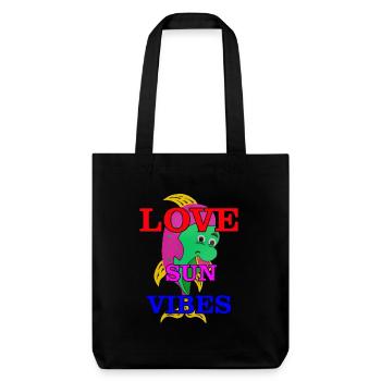 Drôle de poisson - Tote bag épais recyclé Stanley/Stella - noir - Devant