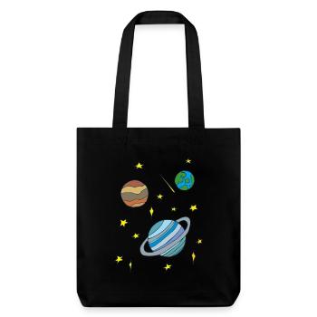 galaxy - Stanley/Stella recycelter Heavyweight Stoffbeutel - Schwarz - Vorne