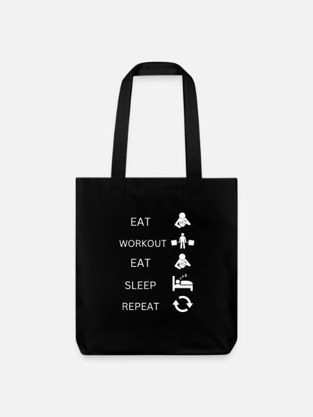 Bodybuilder life - Stanley/Stella recycelter Heavyweight Stoffbeutel - Schwarz