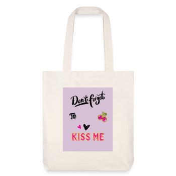 Embrasse-moi mignon SAC - Tote bag épais recyclé Stanley/Stella - blanc cassé - Devant