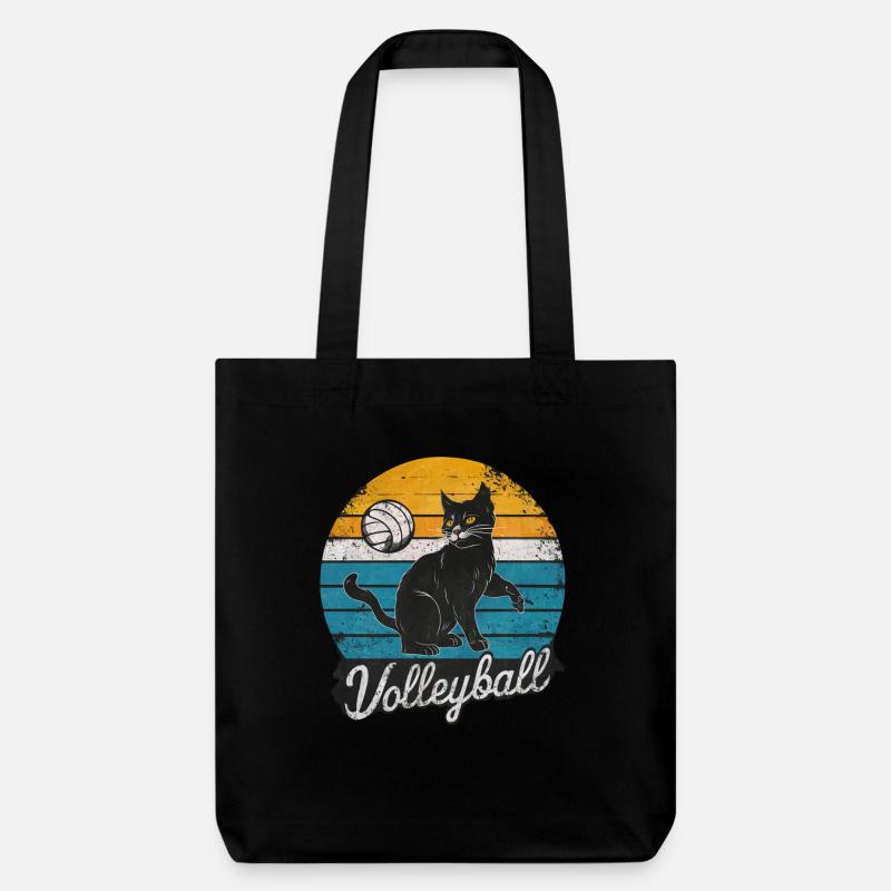CatVolley-ball - Tote bag épais recyclé Stanley/Stella - noir