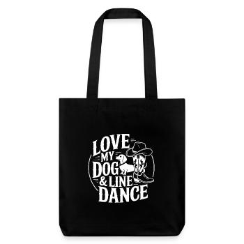 J’adore mon chien et la danse en ligne - Tote bag épais recyclé Stanley/Stella - noir - Devant