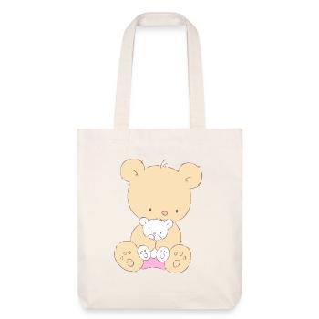 Bear with Teddy Bear - Tote bag épais recyclé Stanley/Stella - blanc cassé - Devant