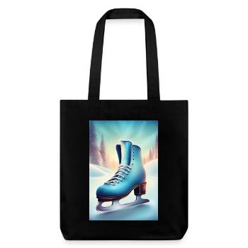 Wintery figure skating hobby - Stanley/Stella Heavyweight Recycled Tote Bag - black - Front