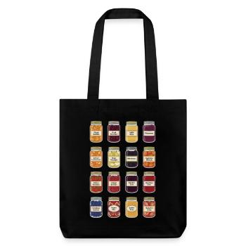 Confiture dans un bocal - Tote bag épais recyclé Stanley/Stella - noir - Devant