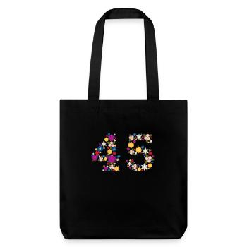 Fleurs 45 - Tote bag épais recyclé Stanley/Stella - noir - Devant