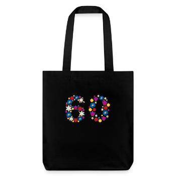 Fleurs 60 - Tote bag épais recyclé Stanley/Stella - noir - Devant