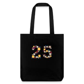 Fleurs 25 - Tote bag épais recyclé Stanley/Stella - noir - Devant