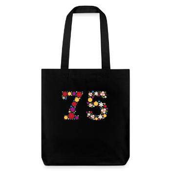 Flowers 75 - Stanley/Stella Heavyweight Recycled Tote Bag - black - Front