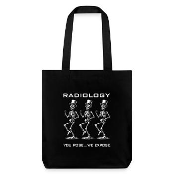 Tanzende Skelette lustiger Radiologen Spruch - Stanley/Stella recycelter Heavyweight Stoffbeutel - Schwarz - Vorne