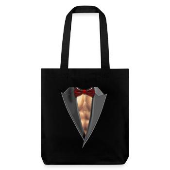 Tuxedo Brust - Stanley/Stella recycelter Heavyweight Stoffbeutel - Schwarz - Vorne