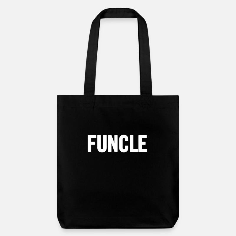 Funcle 2 White - Stanley/Stella Heavyweight Recycled Tote Bag - black
