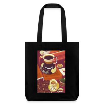 Coffee, coffee beans - Stanley/Stella Heavyweight Recycled Tote Bag - black - Front
