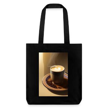 Coffee, coffee beans - Stanley/Stella Heavyweight Recycled Tote Bag - black - Front