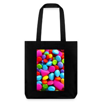 Bonbons - Stanley/Stella recycelter Heavyweight Stoffbeutel - Schwarz - Vorne