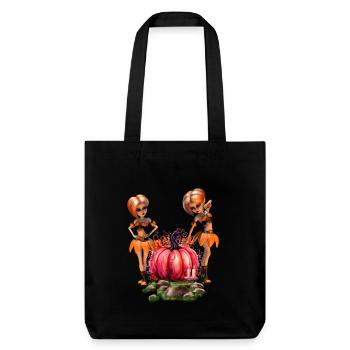 Design mignon d’Halloween - Tote bag épais recyclé Stanley/Stella - noir - Devant