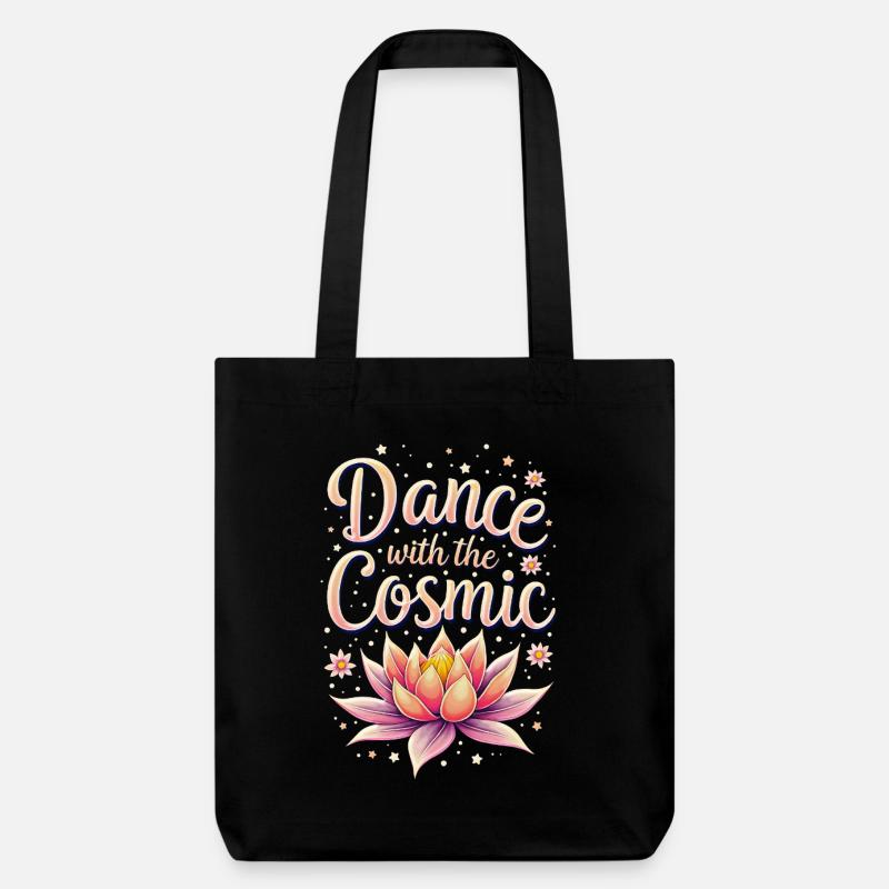 Danse Cosmique et Lotus Éclatant - Tote bag épais recyclé Stanley/Stella - noir