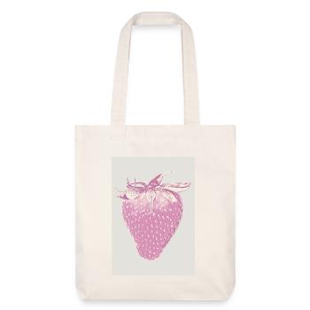 strawberry - Stanley/Stella recycelter Heavyweight Stoffbeutel - Naturweiß - Vorne