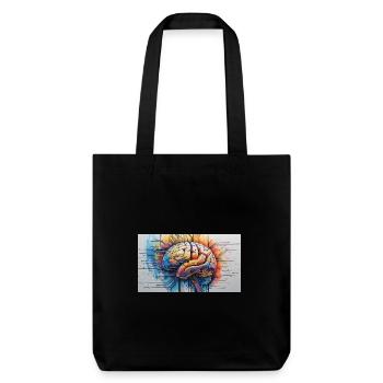 Artificial Brain Colored Circuit - Stanley/Stella Heavyweight Recycled Tote Bag - black - Front