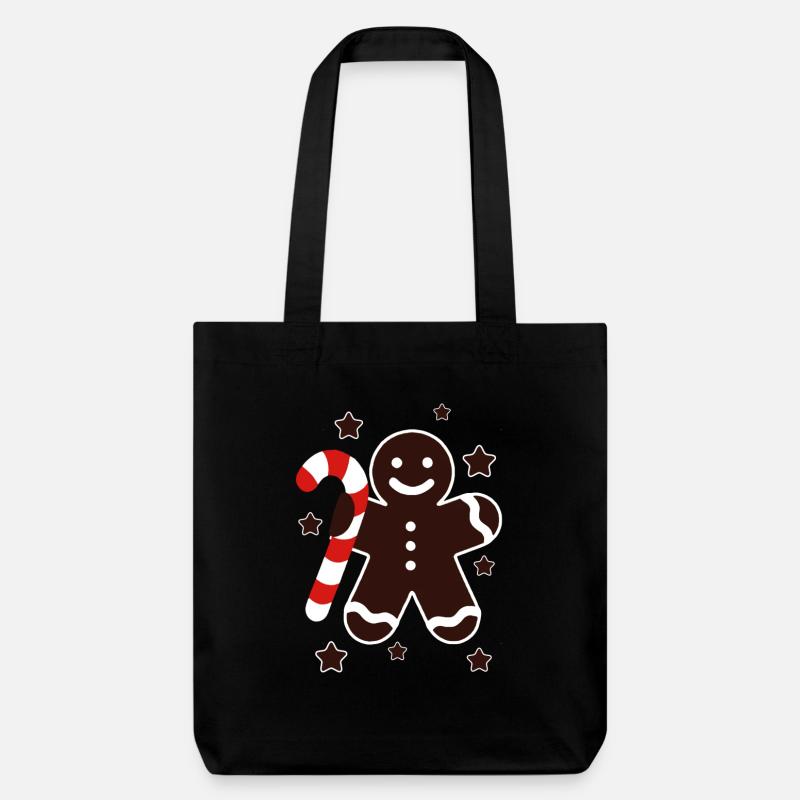 Mr. Gingerbread - Stanley/Stella recycelter Heavyweight Stoffbeutel - Schwarz