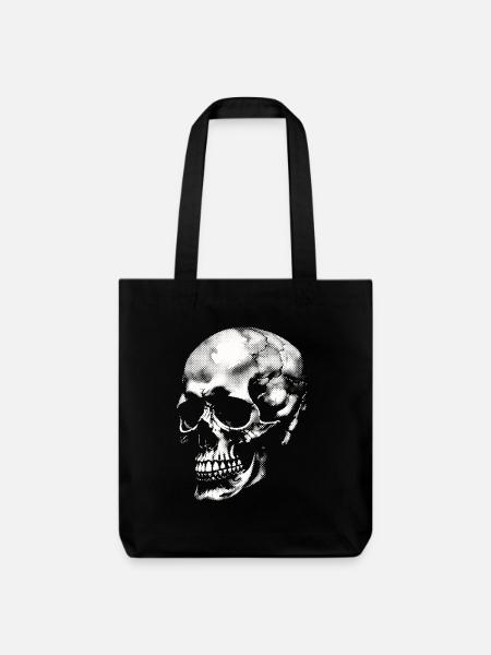 Skull - Stanley/Stella recycelter Heavyweight Stoffbeutel - Schwarz