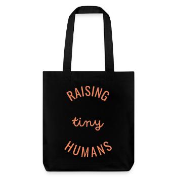 Raising Tiny Humans Circle - Stanley/Stella Heavyweight Recycled Tote Bag - black - Front